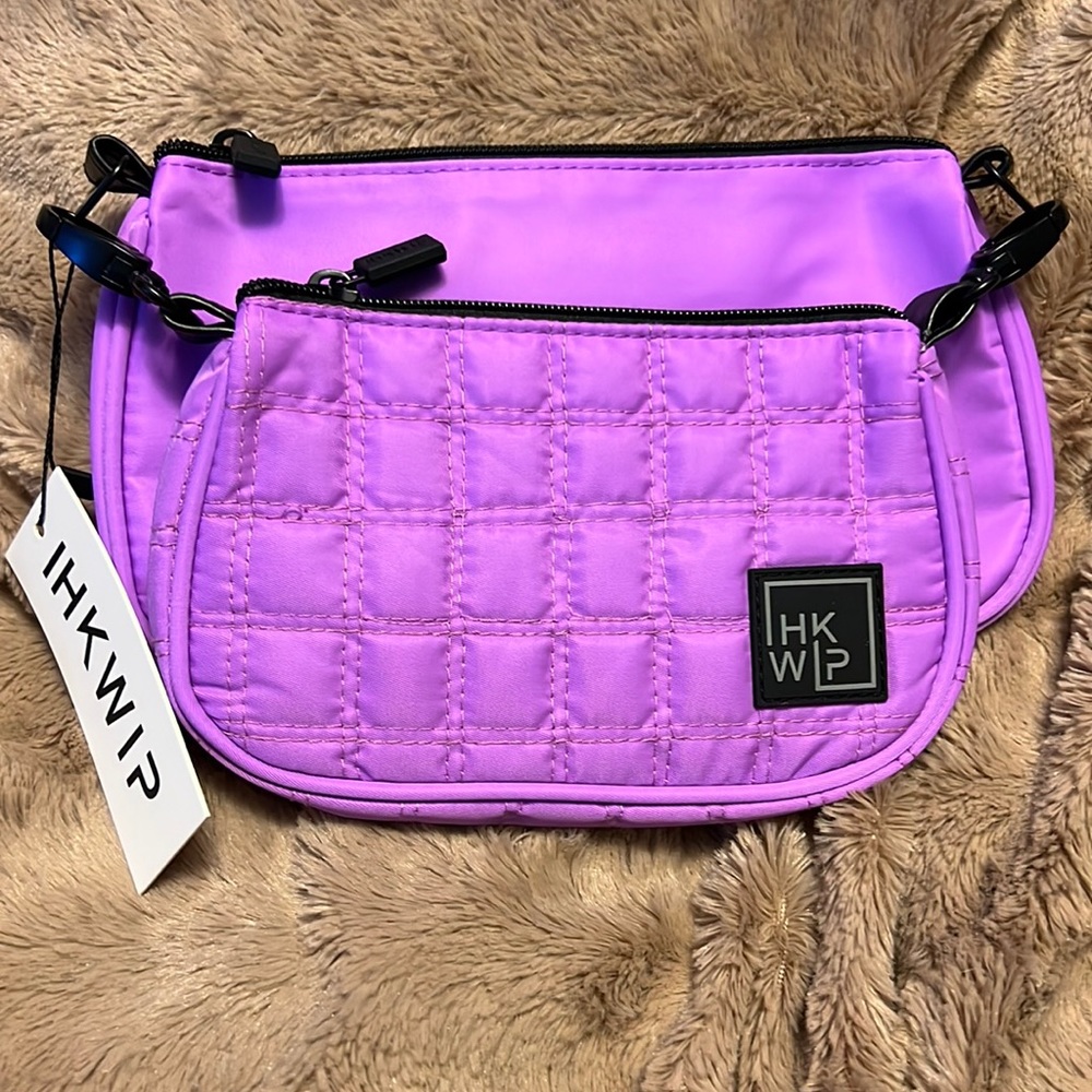 NWT Ihkwip Double Pouch Crossbody in Electric Orchid